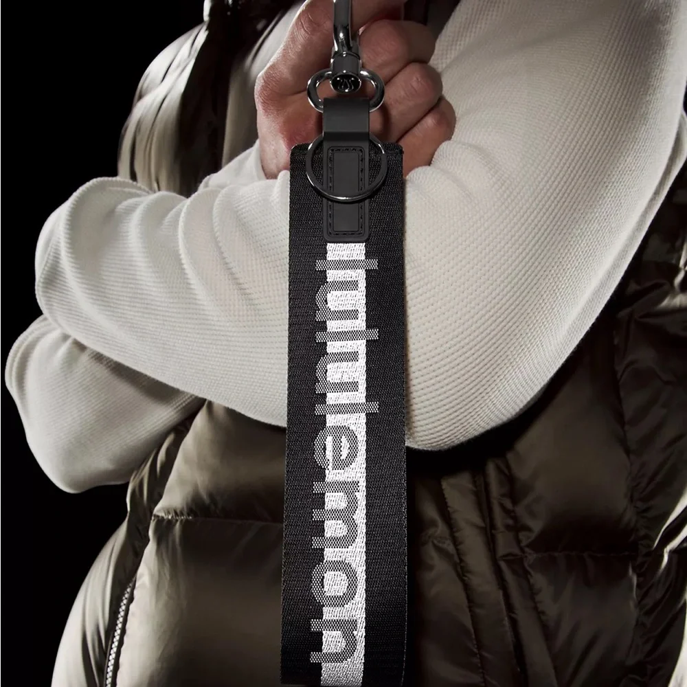 Lululemon Never Lost Keychain Reflective- Black/White